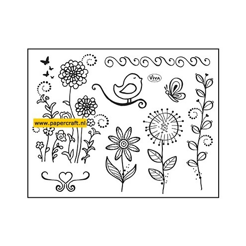 Viva Decor stempel Vogel Und Schmetterling, code: 400321800