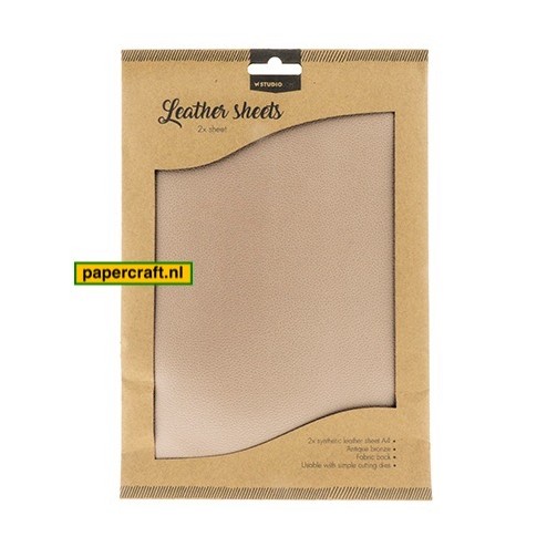 Studio Light Fake Leather Sheets nr 1 in de kleur Beige
