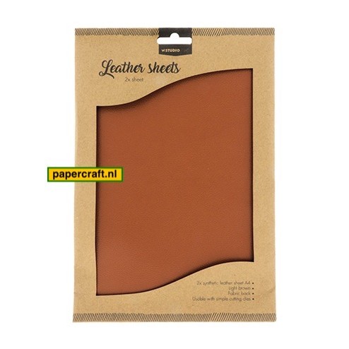 Studio Light Fake Leather Sheets nr 1 in de kleur Cognac