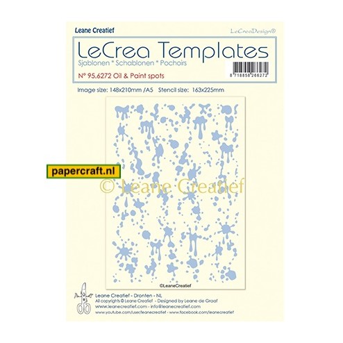 LeCrea Template Oil & Paint Spots  van Leane Creatief, code: 95.6272