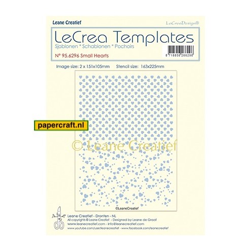 Le Crea Template Small Hearts van Leane Creatief, code: 95.6296