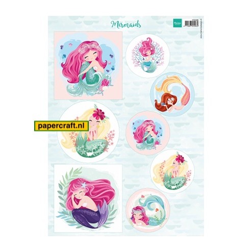 Knipvel Mermaids van Marianne Design VK9588