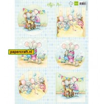 Marianne Design Knipvel Hetty's Mice New Born van ontwerper Hetty Meeuwsen, code: HK1708