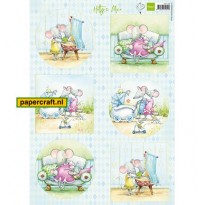 Marianne Design Knipvel Hetty's Mice Baby van ontwerper Hetty Meeuwsen, code: HK1709
