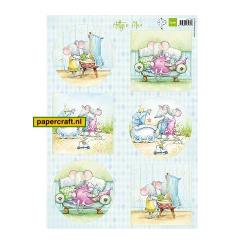 Marianne Design Knipvel Hetty's Mice Baby van ontwerper Hetty Meeuwsen, code: HK1709