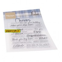 Marianne Design Stempel Cheers  By Marleen met teksten voor Vaders in het Engels, code: CS1057