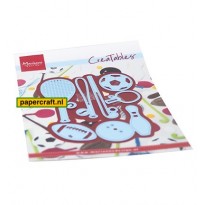 Marianne Design stansmallenset Sports met o.a. een Hockeystick en een Rugbybal, code: LR0659