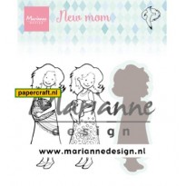 Marianne Design Stamp & Die set New Mom van ontwerper Hetty Meeuwsen, code: HT1651