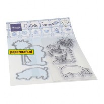 Marianne Design Stamp & Die set Dutch Farmer van ontwerper Hetty Meeuwsen, code: HT1653