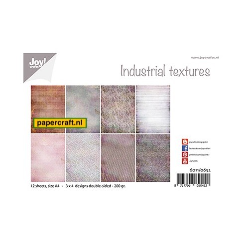 Joy! Crafts Papier set met Design Papier in prachtige Industriele  stijl, Industrial Textures, code: 6011/0652