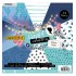 Studio Light Paper Pad Happy Moments, in vrolijke blauwe, turquoise en witte kleuren, code: PPHM148