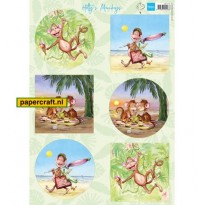 Marianne Design Knipvel Hetty's Monkeys van ontwerper Hetty Meeuwsen, code: HK1710