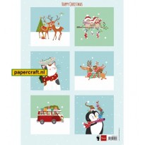 Knipvel Happy Christmas is van Marianne Design van ontwerper Els Wezenbeek, code: EWK1278
