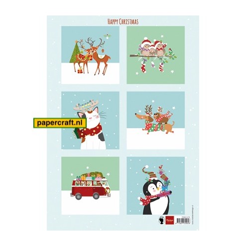 Knipvel Happy Christmas is van Marianne Design van ontwerper Els Wezenbeek, code: EWK1278