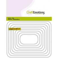 CraftEmotions Die Randen Rechthoek, stanst een Rechthoek  en een superdun Frame in 1 keer uit, code: 115633/0815