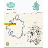 Nellie's Choice Flowers Lily uit de Flowers Serie Stamps & Die, code: HDCS005