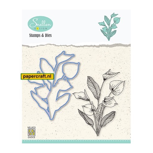 Nellie's Choice Flowers Anthurium  uit de Flowers Serie Stamps & Die, code: HDCS007