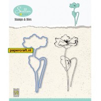 Nellie's Choice Flowers Poppy uit de Flowers Serie Stamps & Die, code: HDCS008