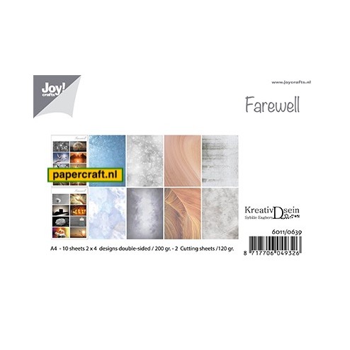 Joy! Crafts Papier set met Design Papier en Knipvellen in een Warme Sfeer, Farewell, code: 6011/0639