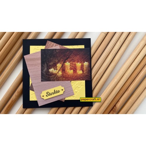Voorbeeldkaart met de Joy! Crafts Papierset Farewell voor Condoleancekaarten, code: 6011/0639