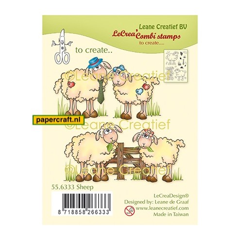 Leane Creatief Stempel Sheep uit de serie LeCrea Combi Stamps, code: 55.6333