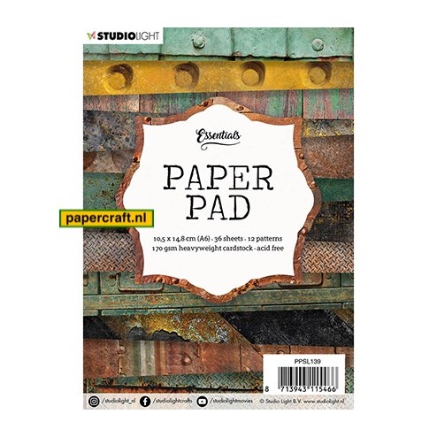 Studio Light Paper Pad 139, designpapier in het formaat A6, code: PPSL139