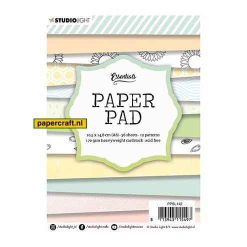 Studio Light Paper Pad 142, designpapier in het formaat A6, code: PPSL142