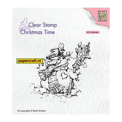Nellie's Choice Stempel Snowman  uit de serie Christmas Time, code: CT034