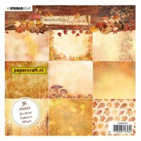 Studio Light Paper Pad Wonderful Autumn, designpapier in warme gele Herfstinten, code: PPWA149