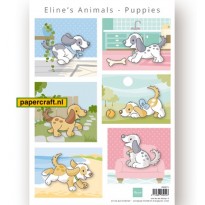 Marianne Design Knipvel Eline's Animals Puppies van ontwerper Eline Pellinkhof, code: AK0079