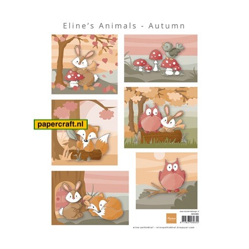 Marianne Design Knipvel Eline's Animals Autumn van ontwerper Eline Pellinkhof, code: AK0080