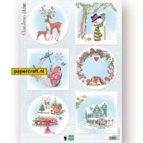 Knipvel Christmas Wishes Deer is van Marianne Design van ontwerper Els Wezenbeek, code: EWK1280