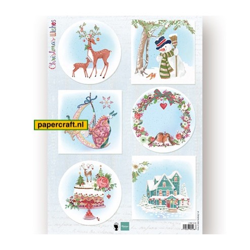 Knipvel Christmas Wishes Deer is van Marianne Design van ontwerper Els Wezenbeek, code: EWK1280