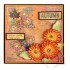 De Mixed Media Stempel Art Stamps Chrysant is op de achtergrond van deze voorbeeldkaart gebruikt