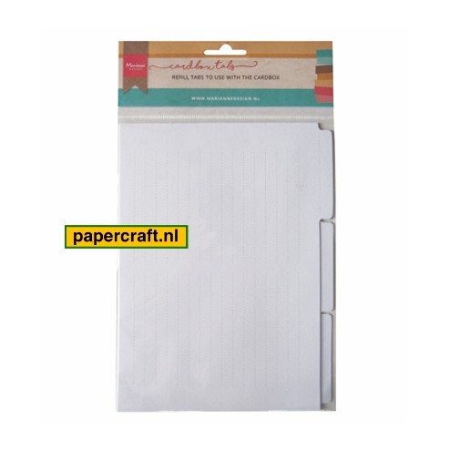 Gelinieerde tabbladen voor de Marianne Design Cardbox, code: LR0036
