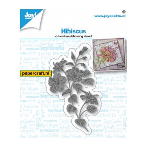 Joy! Crafts stansmal Hibiscus, een prachtige bloem, code: 6002/1435