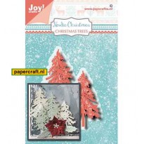 Noor! Design Cutting & Embossing Stencil Christmas Trees uit de serie Nordic Christmas van Joy! Crafts, code: 6002/1506
