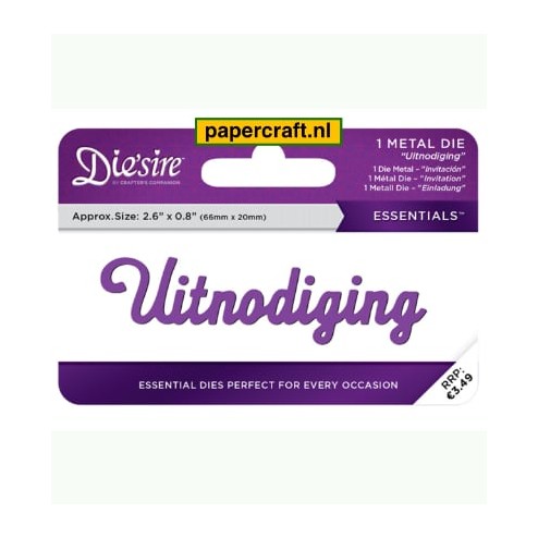 Crafter's Companion Snijmal Uitnodiging uit de Die'sire Essentials collectie, code: DS-E-W-69