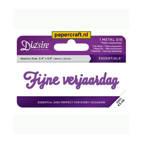 Crafter's Companion Snijmal Fijne Verjaardag uit de Die'sire Essentials collectie, code: DS-E-W-73