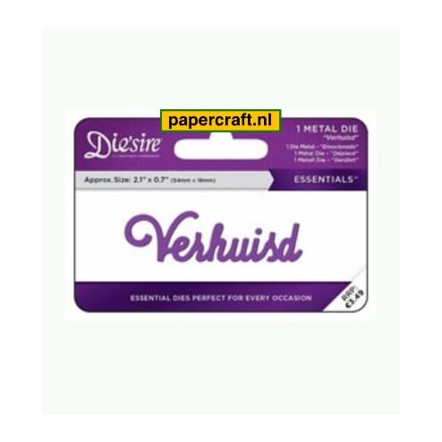 Crafter's Companion Snijmal Verhuisd uit de Die'sire Essentials collectie, code: DS-E-W-52