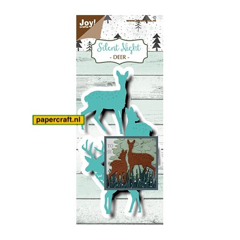 Noor! Design Mal Deer uit de serie Silent Night van Joy! Crafts, code: 6002/1508