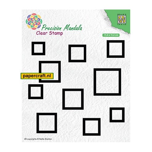 Nellie's Choice Squares uit de serie Precision Mandala Stamps, code: MANCS004
