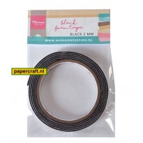 Marianne Design Black Foam Tape. De Tape is ideaal voor gebruik bij donker kleuren, code: LR0027