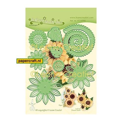 Le Crea Multi Die Flower 019 Zonnebloem 3D van Leane Creatief, code: 45.6098