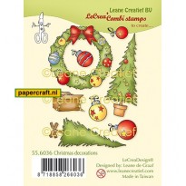 Leane Creatief Stempel Christmas Decorations uit de serie LeCrea Combi Stamps, code: 55.6036