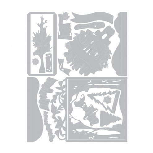 Voorbeeld van de mallen uit de Thinlits Die set Holiday Shadow Box van Katelyn Lizardi