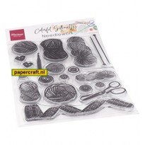 Stempelset Needle Work uit de Colorful Silhouette van Marianne Design, code: CS1073