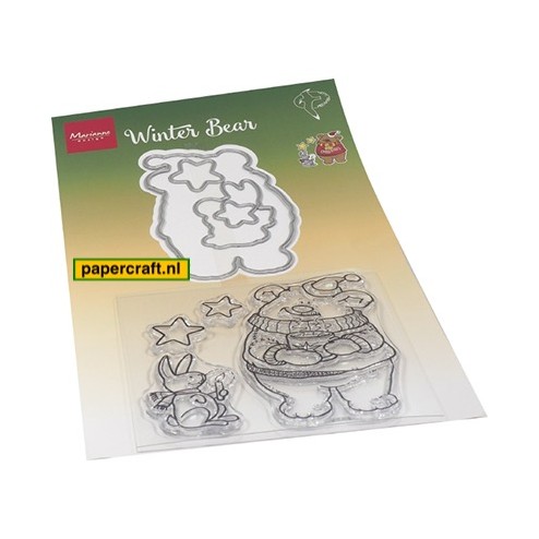 Marianne Design Stamp & Die set Hetty's Winter Bear van ontwerper Hetty Meeuwsen, code: HT1659