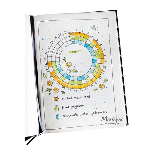 Een Cirkel of Frame voor uw Bullet Journal maakt u makkelijk met de Marjoleine's Circle Tracker