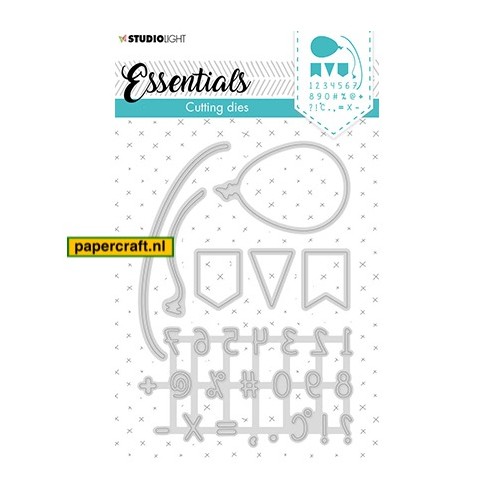 Met deze Ballon, Vlaggetjes en Koorden maakt u slingers, code: Essentials Stencil nr 358